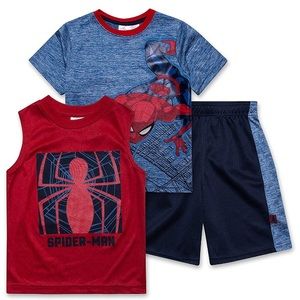 Marvel Spiderman 3 pieces shorts set